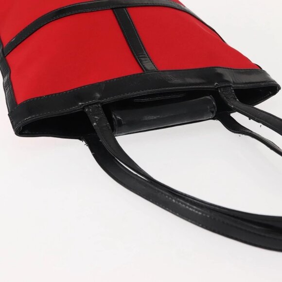 SAINT LAURENT Tote Bag Enamel nylon Red Silver - Picture 5 of 16